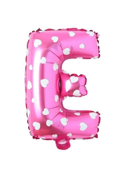 Harfi 16 Inç Pembe Kalpli Renk Folyo Balon 36 Cm Pembe Genel