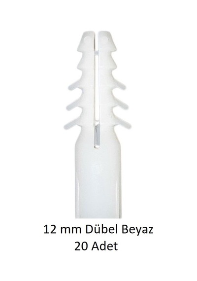 Dübel, 12 Mm Beyaz Dübel, 20 Adet