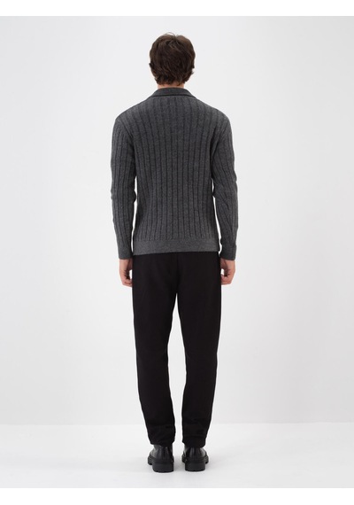 Xint Antra Dokulu Yumuşak Dokulu Regular Fit Kazak 801798 Antrasit