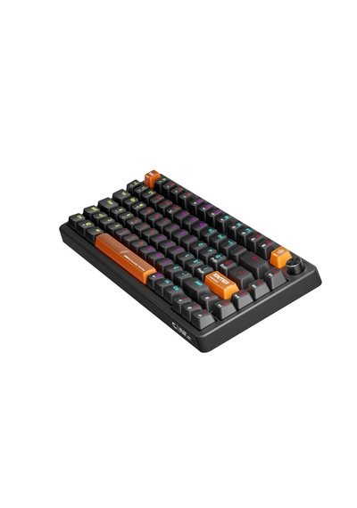Pyra 83 Tuşlu Knob Kontrollü Rainbow Aydınlatmalı Gaming Klavye Turuncu/siyah Mekanik Tasarım