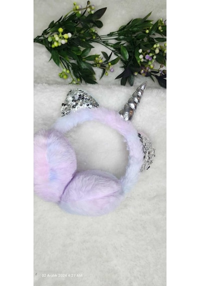 Unicorn Her Yaşa Uygun Taç Modelli Pelüş Kulaklık-110 Çok Renkli