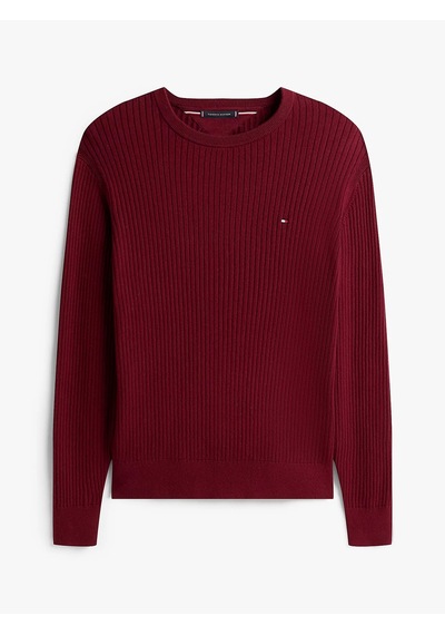 Tommy Hilfiger Pıma Ctn Cash Structure Crew Erkek Mor Kazak - Mw0mw40449