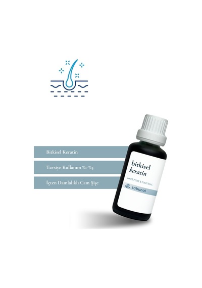Sabunal Bitkisel Keratin 30 ML -Saç Bakımı Şampuanlara Uygun İçerik