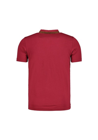 T8571 Dewberry Fermuarlı Erkek T-shırt-koyu Bordo Koyu Bordo