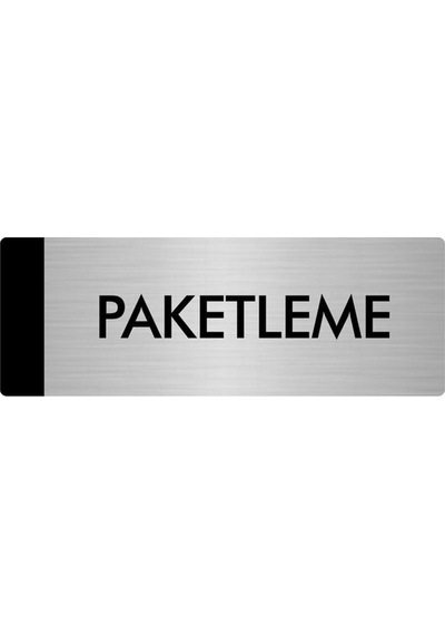 Metal Yönlendirme Levhası, Departman Kapı Isimliği Paketleme 5x20 Cm Gümüş Renk