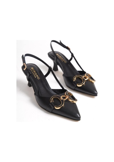 Mubiano Hakiki Deri Collection Kadın Topuklu Stiletto & Ayakkabı Siyah -mcbrg5793-s Siyah