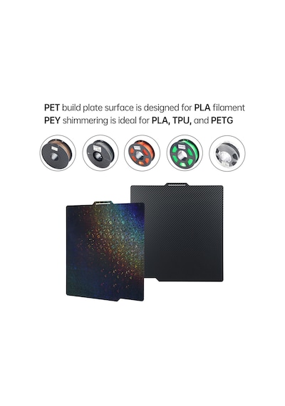 Youtek Bambu Lab X1/x1c/p1p/p1s/a1 Uyumlu Çift Taraflı Yıldız Desenli Esnek Pet+pey Yatak Yapışkanı 257x257mm