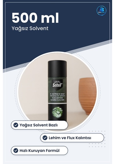 Elektronik Kart Temizleme Spreyi 500 Ml Yağsız Solvent Bazlı Lehi