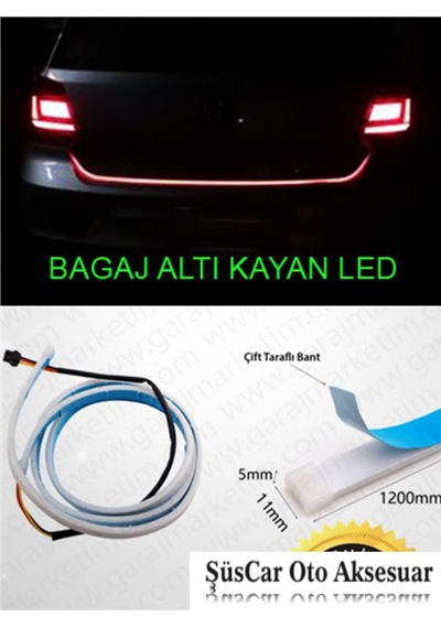 Bagaj Altı Kayar Kayan Led 7 Renkli Fonksiyonlu Su Geçirmez 120Cm