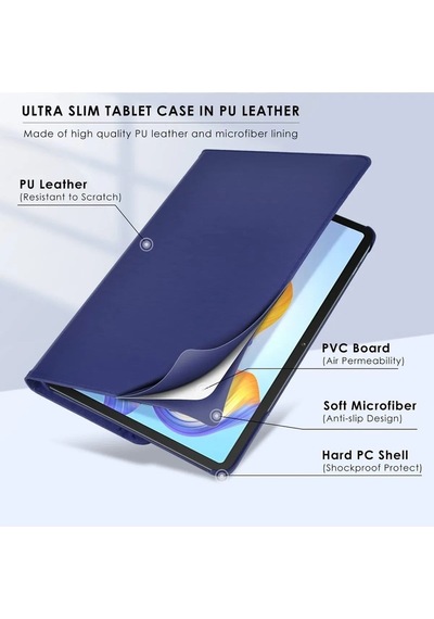 Samsung Galaxy Tab S9 Fe 10.9 Inç Tablet Uyumlu 360 Döner Pu Deri Kılıf Seti Sm-x510 Kılıf