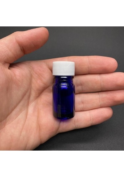 Labshop41 Mavi Cam Şişe 5 Ml , 5 Cc Beyaz Kapaklı Cam Şişe , Saydam Cam Şişe X 10 Adet