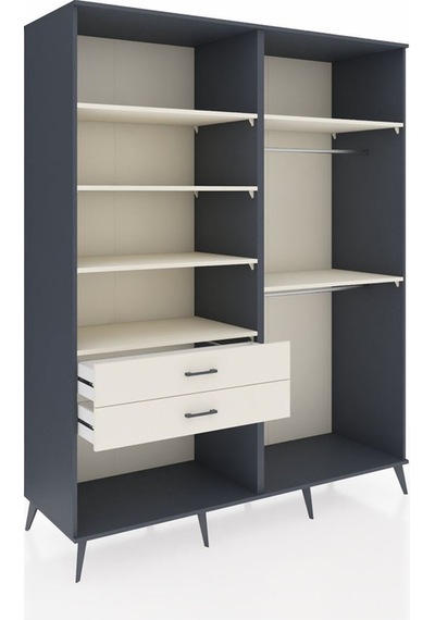 Kronos Gardrop 6 Raflı 2 Çekmeceli 2 Askılı 176x59x221 Antrasit-aytaşı Aytaşı Kronos Gardrop 6 Raflı 2 Çekmeceli 2 Askılı 176x59x221 Antrasit-aytaşı Aytaşı