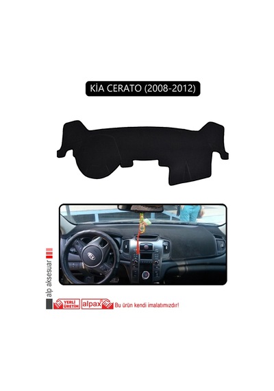 Kia Cerato 2008-2012torpido Koruma Halısı Siyah Kenar
