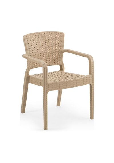 Bintaşmobilya Rattan Plastik 6 Kişilik Dış Mekan Bahçe Masa Sandalye Takımı Venge