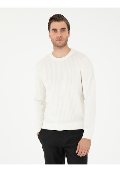 Pierre Cardin Erkek Ekru Kazak /triko 50296451-vr019 Ekru
