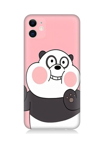 Apple Uyumlu iPhone 11 Sevimli Panda Desenli Silikon Kılıf