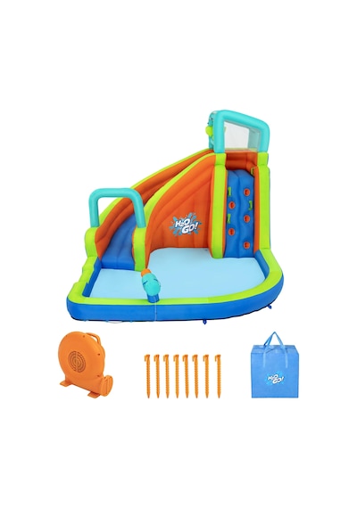 H2ogo 53408 Turbo Splash Çocuklar İçin Şişme Mega Su Parkı 2.70 M Mavi - Turuncu