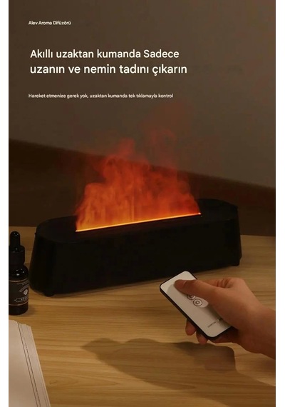 Arbix A3 Alev Aroma Ultrasonik Aromaterapi Hava Nemlendirici Siyah