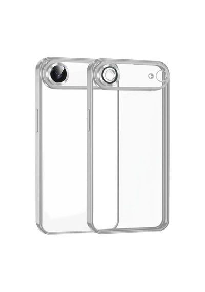 Apple iPhone Uyumlu,  17 Air Razer Lensli Silikon - Gümüş