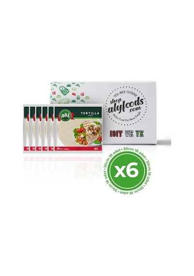 Aly Sade Tortilla Lavaş 30 cm 18'li Paket 6 x 1620 G