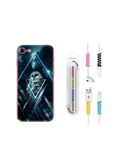Apple Uyumlu iPhone 6/6S Kılıf Kablo Koruyuculu Old Owl 1649