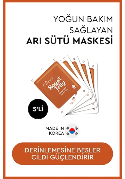 On Royal Jelly Mask Arı Sütü Içeren Maske 5'li