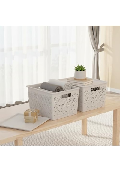Seul Çok Amaçlı Kapaklı Saklama Kutusu - Şık Ve Dekoratif Dolap İçi Organizer Düzenleyici 4 L / 12 L / 20 L Bo Diğer