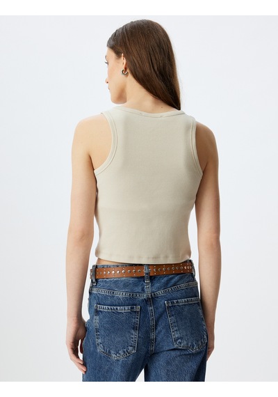 Koton Basic Crop Atlet Bisiklet Yaka Fitilli Pamuklu Slim Fit Bej 4sak10947ek Ekru Koton Basic Crop Atlet Bisiklet Yaka Fitilli Pamuklu Slim Fit Bej 4sak10947ek Ekru