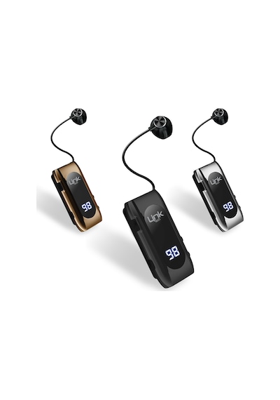 LinkTech V80 Pro Ekranlı Makaralı Titreşimli Bluetooth Kulaklık