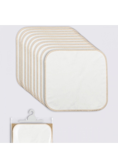 Bistyle Organik 20x20 10'lu Penye Mendil 90102 Ekru Ekru