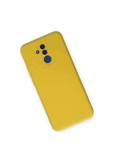 Newface - 512 - Huawei Mate 20 Lite Kılıf Nano İçi Kadife Silikon - Csmo-tex - - Sarı