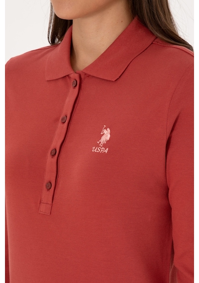 U.S. Polo Assn. Kadın Kiremit Basic Polo Yaka Sweatshırt 50307755-VR026