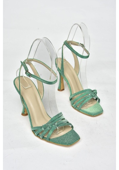 Fox Shoes S569815714 Yeşil Sim Topuklu Ayakkabı Yeşil