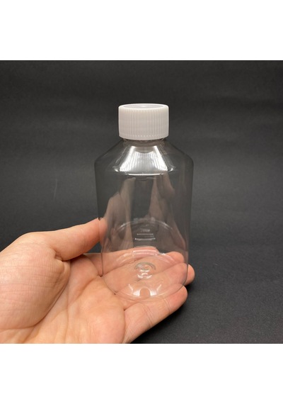 250 Cc Küt Boyunlu Şeffaf Pet Şişe , Beyaz Kapaklı Kalın Pet Şişe 250 Ml X 6 Adet
