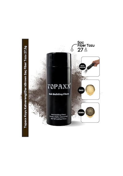 Topaxx Saç Dolgunlaştırıcı ve Seyrek Kapatıcı Saç Fiber Tozu  27.5 G