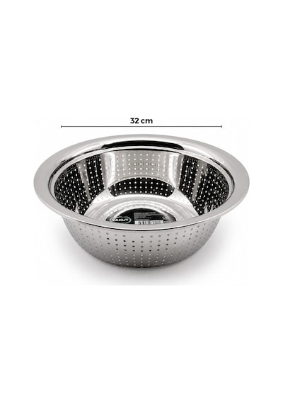 32cm Kulpsuz Paslanmaz Metal Sepet Süzgeç 5570 Çok renkli