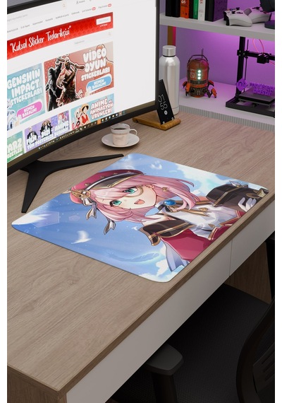 Charlotte Genshin Impact Anime Gacha V4 - 48x40 Xl Gaming Mouse Pad Fare Altlığı