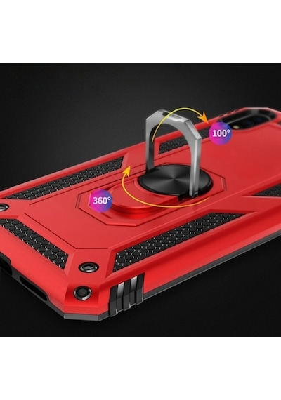 Teknomoda Apple Uyumlu iPhone 11 Kilif Yüzüklü Standli Armor Miknatisli Kapak 400525742