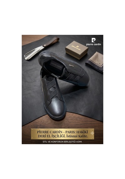 Pierre Cardin Erkek Siyah Hakiki Deri Sneaker Günlük Ayakkabı Kauçuk Taban Özel Seri Tarz Model Pierre Cardin Erkek Siyah Hakiki Deri Sneaker Günlük Ayakkabı Kauçuk Taban Özel Seri Tarz Model