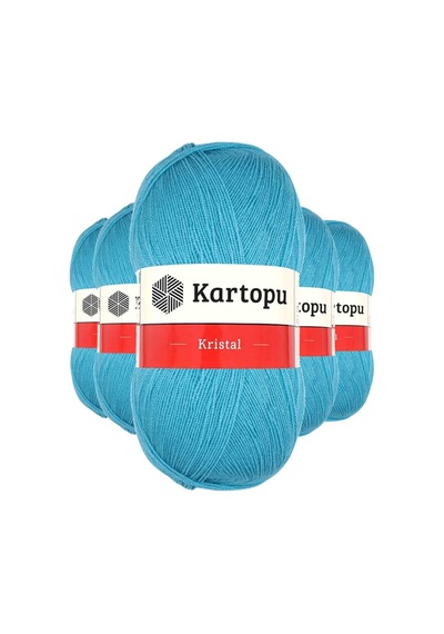 Tedar 5 Adet Kristal Çift Katlı El Örgü Lif İpi Turkuaz K515 Najmaddin (No:1) 8.5Cm X 10.5 Cm