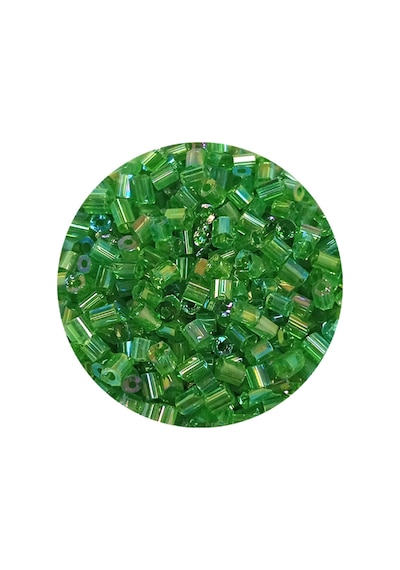 Kesme Cam Boncuk 2mm - 20 Gram - Şeffaf Yeşil -bnc307