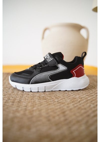 Daxtors D0132 Cırtlı Çocuk Unisex Sneaker Spor Ayakkabı Siyah-beyaz