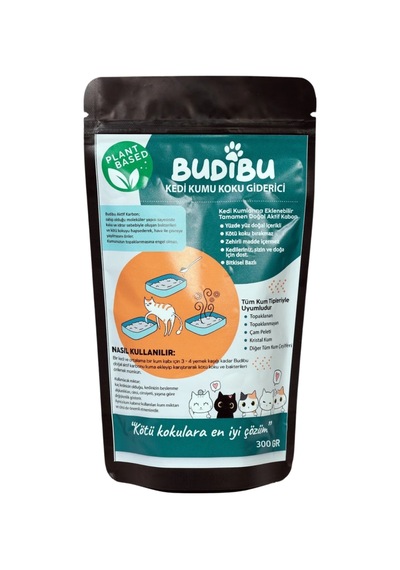 Budibu Aktif Karbonlu Kedi Kumu Koku Giderici 300 G