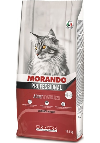 Morando Professyonel Kısırlaştırılmış Dana Etli Yetişkin Kedi Maması 12500 G