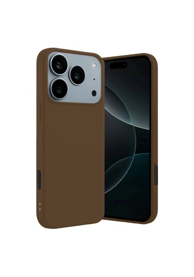Tedar Apple iPhone Uyumlu 17 Pro First Silikon - Kahverengi Najmaddin standart