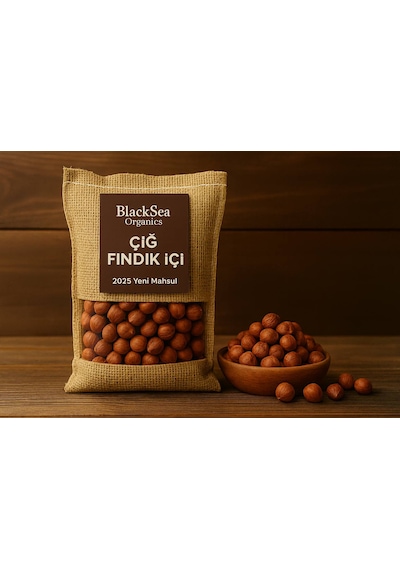 BlackSea Organics Çiğ Fındık İçi 2025 Yeni Mahsul Katkısız Doğal 500 G