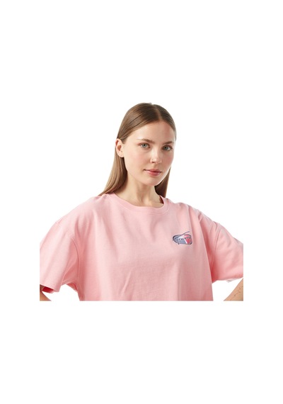 Tommy Hilfiger Tommy Jeans Ovs Crp Archive Ext Kadın Pembe Crop T-shirt