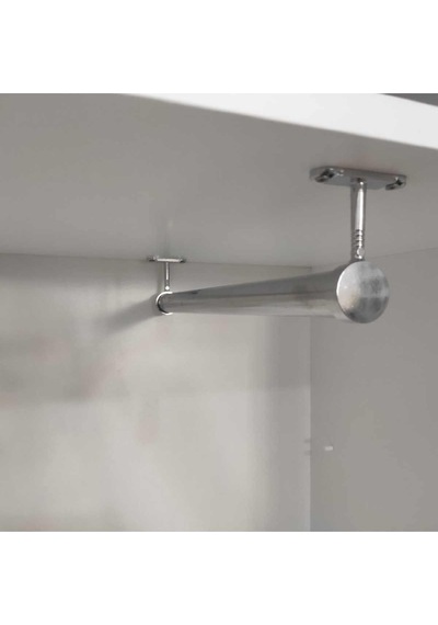 Dolap Içi 45cm Krom Yuvarlak Askı Borusu Askı Borusu +flanş+vida - Dolap İçi Düzenleyiciler - 2