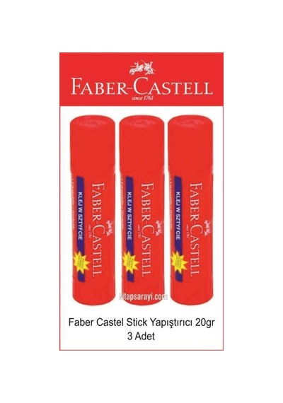 Faber Castell Stick Yapıştırıcı 20 Gr. 3 Adet