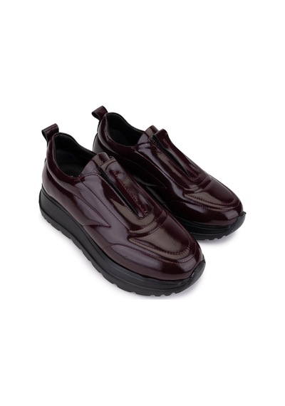 Tamer Tanca Kadın Hakiki Deri Bordo Sneakers & Spor Ayakkabı 1107 521 Bn Ayk Sk25-26 Bordo Rugan Bordo
